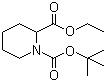 N-Boc-2-哌啶甲酸乙酯分子式结构图