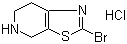 2-溴-4,5,6,7-四氢噻唑并[5,4-c]吡啶盐酸盐分子式结构图