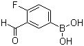 4-氟-3-甲酰基苯硼酸分子式结构图