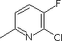 2-氯-3-氟-6-甲基吡啶分子式结构图