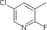 5-氯-2-氟-3-甲基吡啶分子式结构图