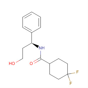 4,4-二氟-N-((1S)-3-羟基-1-苯基丙基)环己烷甲酰胺分子式结构图