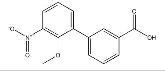 2'-甲氧基-3'-硝基联苯-3-羧酸分子式结构图