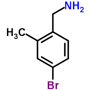 4-溴-2-甲基苯甲胺分子式结构图