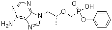 [[(1R)-2-(6-氨基-9H-嘌呤-9-基)-1-甲基乙氧基]甲基]磷酸单苯酯分子式结构图