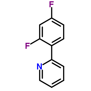 2-(2,4-二氟苯基)吡啶分子式结构图