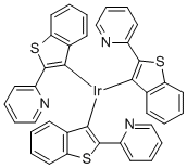 三[2-(苯并[B]噻吩-2-基)吡啶-C3,N]铱(III)分子式结构图