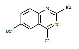 6-溴-4-氯-2-苯基-喹唑啉分子式结构图