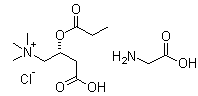 氯化丙酰左旋肉碱甘氨酸盐分子式结构图