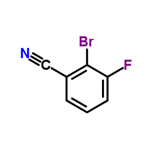 2-溴-3-氟苯甲腈分子式结构图