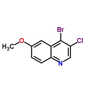 4-溴-3-氯-6-甲氧基喹啉分子式结构图