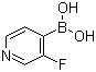 3-氟吡啶-4-硼酸分子式结构图