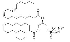 1-硬脂酰-2-亚油酰基磷脂酸(钠盐)分子式结构图