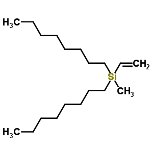 乙烯基二正辛基甲基硅烷分子式结构图