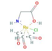 (OC-6-44)-三羰基氯(甘氨酸基)钌分子式结构图