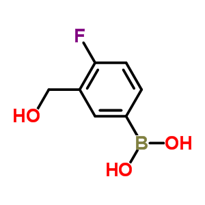 4-氟-3-羟甲基苯硼酸分子式结构图