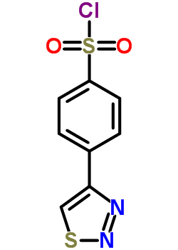 4-(1,2,3-噻二唑-4-基)苯磺酰氯分子式结构图