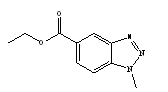 1-甲基-1H-1,2,3-苯并噻唑-5-羧酸乙酯分子式结构图