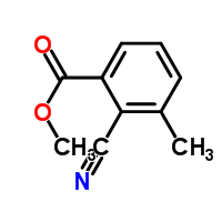 3-甲基-2-氰基苯甲酸甲酯分子式结构图