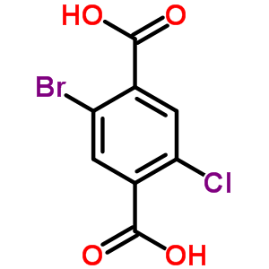 2-溴-5-氯对苯二甲酸分子式结构图