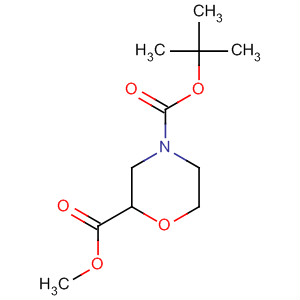 4-Boc-2-吗啉甲酸甲酯分子式结构图