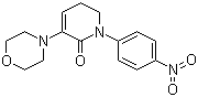 5,6-二氢-3-(4-吗啉基)-1-(4-硝基苯基)-2(1H)-吡啶酮分子式结构图