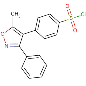 4-(5-甲基-3-苯基-4-异恶唑基)苯磺酰氯分子式结构图