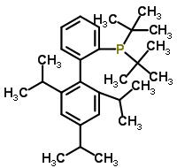 2-二-叔丁膦基-2',4',6'-三异丙基联苯分子式结构图