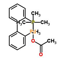 2-(2'-二叔丁基膦)二苯基钯(II)醋酸盐分子式结构图