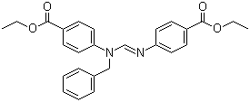 N,N'-双(4-乙氧基羰基苯基)-N'-苄基甲脒分子式结构图