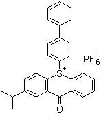 10-(4-联苯基)-2-异丙基噻吨酮-10-硫鎓六氟磷酸盐分子式结构图