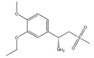 (R)-1-(3-乙氧基-4-甲氧基苯基)-2-(甲基磺酰基)乙胺分子式结构图