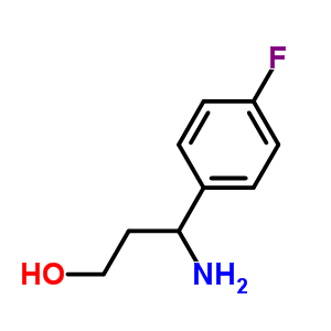 3-氨基-3-(4-氟苯基)-1-丙醇分子式结构图