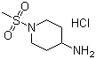 1-N-Ms-4-氨基哌啶盐酸盐分子式结构图