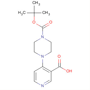 4-(3-羧基-4-吡啶)-1-哌嗪羧酸叔丁酯分子式结构图