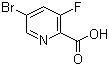 5-溴-3-氟吡啶-2-羧酸分子式结构图