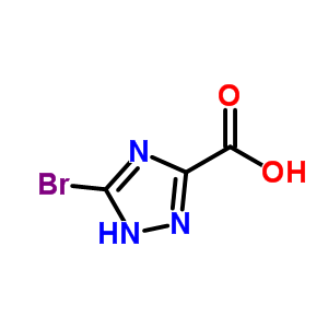 5-溴-1H-1,2,4-三氮唑-3-甲酸分子式结构图