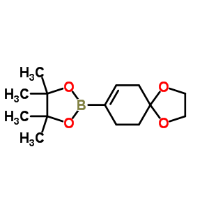 1,4-二氧杂-螺[4,5]癸-7-烯-8-硼酸频那醇酯分子式结构图