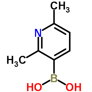 2,6-二甲基吡啶-3-硼酸分子式结构图