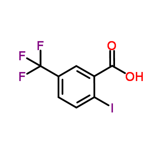 2-碘-5-三氟甲基苯甲酸分子式结构图