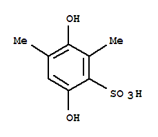 3,6-二羟基-2,4-二甲基苯磺酸分子式结构图