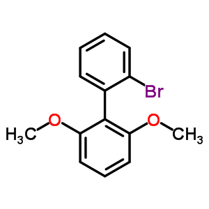 2'-溴-2,6-二甲氧基联苯分子式结构图