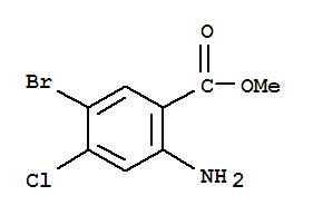 2-氨基-5-溴-4-氯苯甲酸甲酯分子式结构图