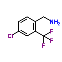 4-氯-2-(三氟甲基)苄胺分子式结构图