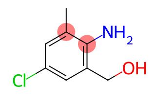 2-氨基-5-氯-3-甲基苯甲醇分子式结构图