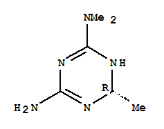 (2S)-N6,N6,2-三甲基-1,2-二氢-1,3,5-三嗪-4,6-二胺分子式结构图