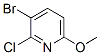 2-氯-3-溴-6-甲氧基吡啶分子式结构图