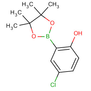 4-氯-2-(4,4,5,5-四甲基-1,3,2-二恶硼烷-2-基)苯酚分子式结构图