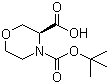 (3S)-3,4-吗啉二羧酸 4-叔丁酯分子式结构图