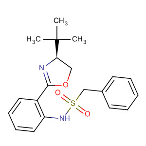 (S)-N-(2-(4-(叔丁基)-4,5-二氢恶唑-2-基)苯基)-1-苯基甲磺酰胺分子式结构图